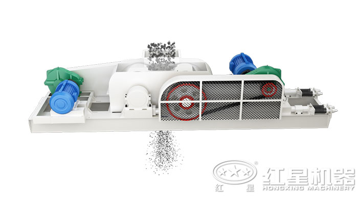對輥破碎機(jī)破碎物料原理展示