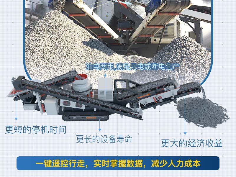 履帶移動破碎機全自動生產節(jié)能增效