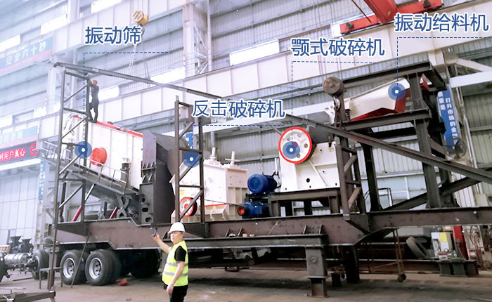 紅星機(jī)器，四合一移動(dòng)石子機(jī)